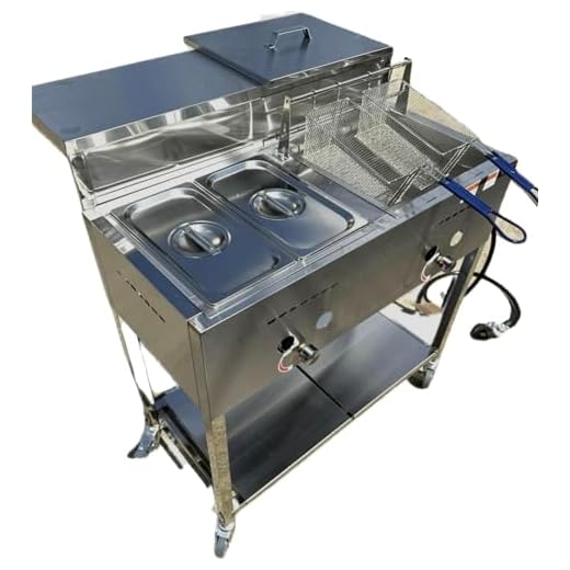 Outdoor Gas Shark Deep Fryer Cart