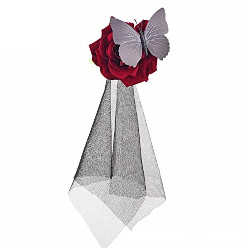 Broche florale de 10,2 cm pour cheveux sans volume
