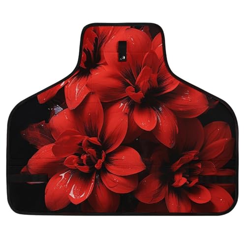 Delantal Ajustable con 8 Bolsillos para Herramientas Negro y Rojo miniatura 1