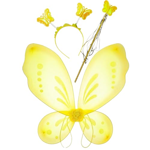Disfraz de Hada para Niñas con Alas, Diadema y Varita miniatura 6