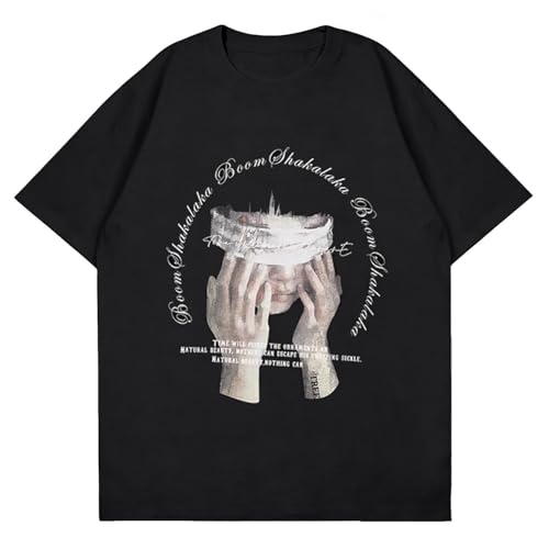 Mens Oversized Graphic Tees Y2K Vintage T Shirts Casual