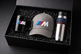 BMW Exklusive 3-Teiliges Geschenkset Geschenkbox Herren Mütze I Tasse I Thermobecher I Cap I M Perfomance I Motorsport I Geburtstag Weihnachten I Vatertag I Geschenk-Set