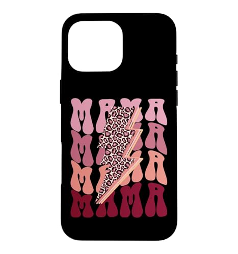 Mama Leopard Lightning Bolt Graphic ? ���g�� ���B���e�[�W �}�} �L���[�g �X�}�z�P�[�X iPhone 16 Pro Max �p