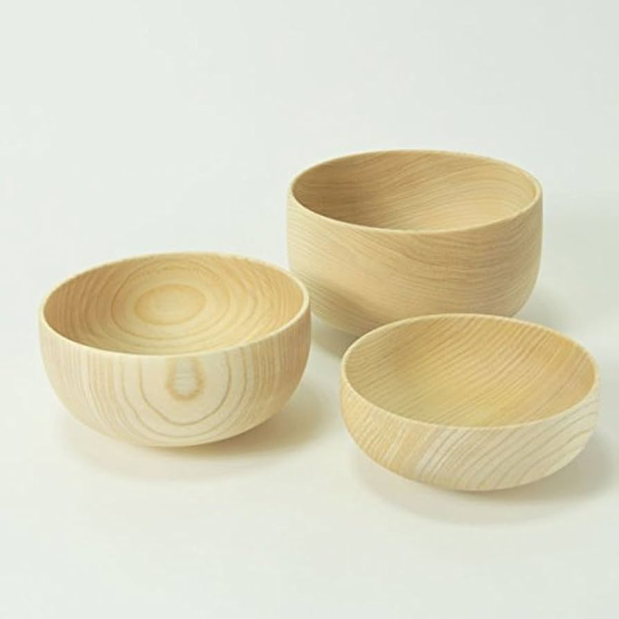 喜八工房 栓 三つ組の器　ナチュラル　天然木 Amazon｜【喜八工房】 栓 三つ組の器 ナチュラル｜食器・グラス