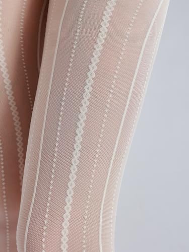 Image of Sahabowi Women Tights, Female Sheer High Waist Pantyhose, Vintage Control Top Stockings