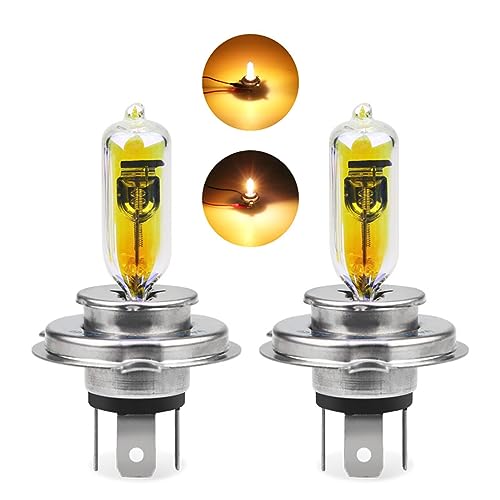 2 pièces faisceau haut/bas 60/55W H4 ampoule halogène 2300k doré jaune phare lampe antibrouillard voiture Source lumineuse
