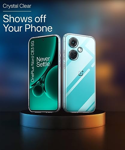 Image of WOW IMAGINE Crystal Clear Transparent Back Case Cover for 1+ OnePlus Nord CE 3 5G | Full Device & Camera Protection Shockproof TPU | Flexible Silicone Back Cover Case - Transparent