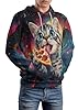 HaniLav Hoodies for Men Women Novelty 3D Graphic Pullover Sweatshirt Hoodie Cool Funny Galaxy Hoody with Pocket S-6XL, Galaxy Pizza Cat, L #1