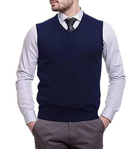 Jubination Sweater Gent's Men's Boys Half Sleeve Colour Navy-Blue Grey Reversible Sweater Size (38) Pack of one