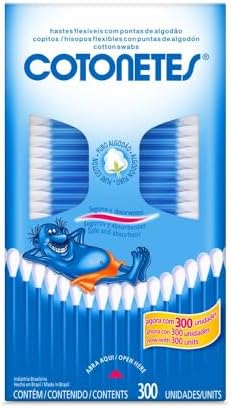 Cotonetes Hastes Flexíveis,300un