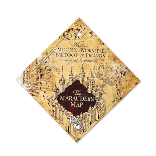 Harry Potter – Marauder's Map – I Solemnly Swear – Mischief Managed – 3.5” Starfire Prints™ Glass Art - Diamond Glass Art - Officially Licensed Collectible – Ideal for Gifting and Collecting