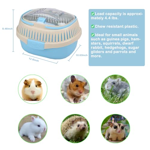 Cutenniou CUTENNIOU02 Hamster Carrier Guinea Pig Carrier 13 X 11 X 8 In Portable Hamster Travel Cage With Ventilation Holes Outdoor Small Animal Carrier For Rat Gerbils Rabbit Hedgehog Squirrel Mouse Sugar Glider thumb #1