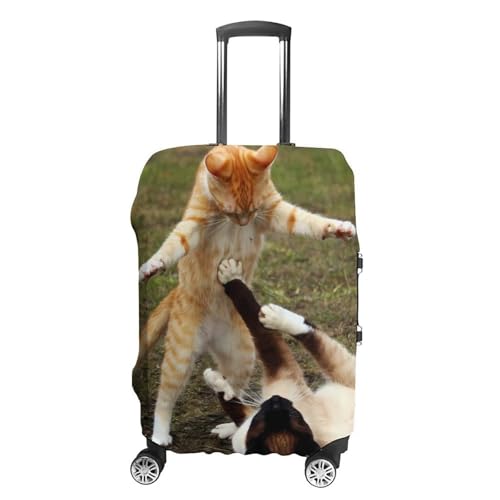 Cat Red Tabby Kitten Animal Luggage Covers Washable Travel Suitcase Cover Elastic Baggage Protector