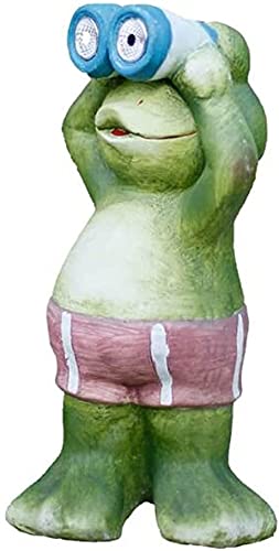 Décoration créative de jardin grenouille lumineuse, cadeau original 43cm