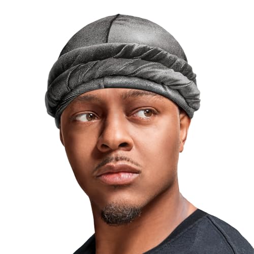 Image of Red by Kiss Bow Wow Premium Satin Mens Turban - Anti Breakage Moisture Retention, Stylish Soft Light Comfort Headwear