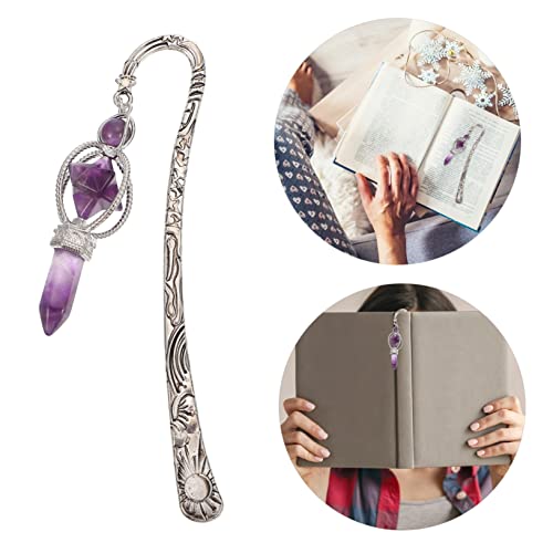 Accessoire de lecture créatif améthyste 4 pièces pendentif page cristal - 4