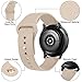 Amzpas for Garmin Venu Sq Watch Band, 20mm Quick Release Watch Bands Soft Silicone Sport Strap for Garmin Venu Sq/Venu Sq 2/Venu Sq Music/Venu Smartwatch, Milk Tea