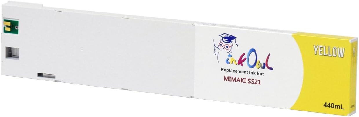 InkOwl Compatible Ink Cartridge Replacement for MIMAKI SS21 Printers SPC-0501Y (440mL, Yellow)