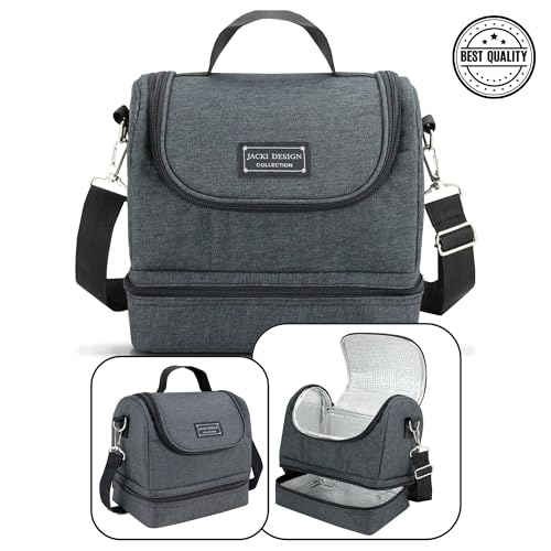 Kit Bolsa Térmica Marmita 2 Compartimentos + Pote Marmita 2 Andares + Porta Talheres | Kit c/ 3 pçs