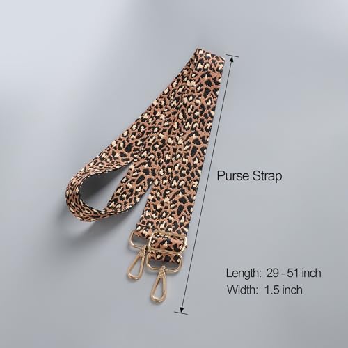 Image of chushui Leopard Print Purse Strap for Women,Adjustable Crossbody Bag Strap