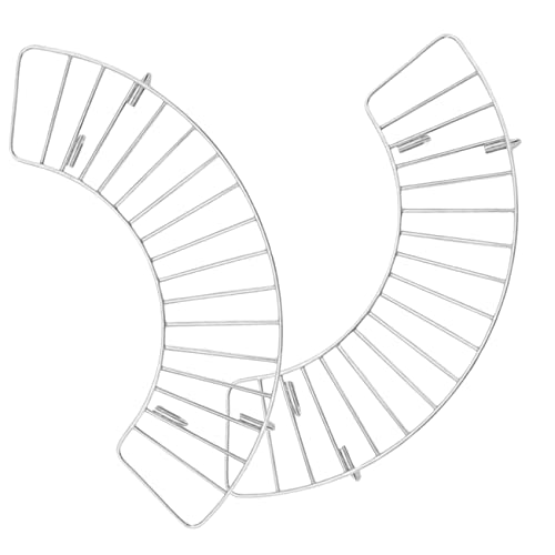 HEMOTON 2Pcs Stainless Steel Draining Rack Bbq Accessory for Oil Filtering and Food Drainage for Outdoor Cooking and Camping and Easy to Clean