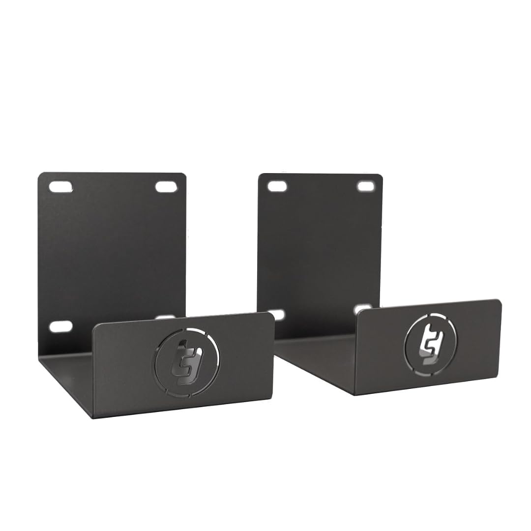 Tradetidy Grey Ladder Brackets (Pair) – Heavy Duty Steel Ladder Holders For Wall Or Van Mounting | Ideal For Garages, Workshops, Sheds & Trade Vans | Made In Uk | Wall Mounted Storage Hooks