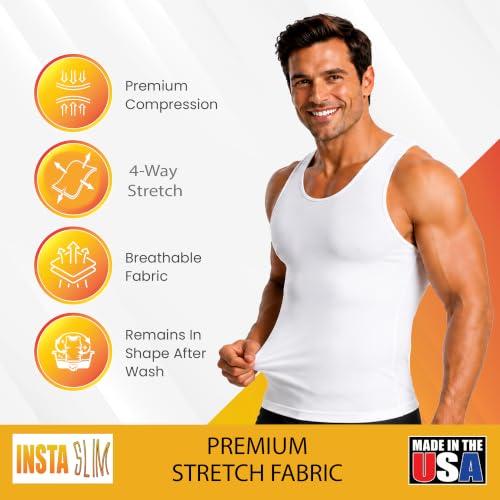 Image of Insta Slim - Made in USA 3 Pack Compression Muscle Tank Body Shapers for