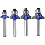 【Anwendung】 Es kann als Standard-Bit ohne Lager verwendet werden, ideal für Tauch-, Muster- und Schablonenführung. Geeignet für Holztürrahmen, Holzfensterrahmen, Schrankrahmen zusammen.