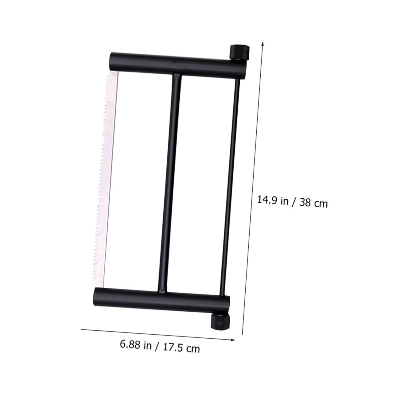 Scie Pliante Portable en Alliage D'aluminium Noir pour Camping | Tension Automatique de Lame, Compacte et Légère, pour Bois de Jardin et Usage Chasse