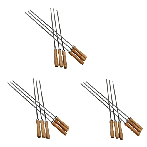 Brochetas de acero inoxidable con diseño plano reutilizable y funda textil 2