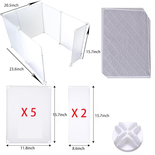 Caixa de areia para gatos Proteção contra respingos – Caixa de areia oculta para gatos, extra grande