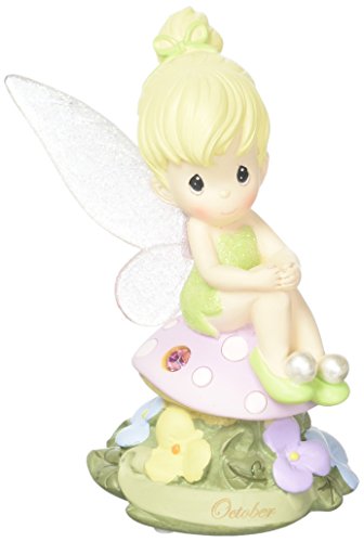 Precious Moments, Disney Showcase Collection, October Fairy As Tinker Bell, Pink Tourmaline, Resin Figurine, 113217