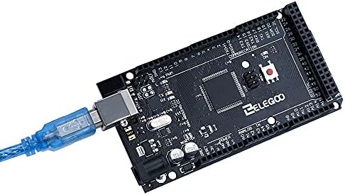 ELEGOO MEGA R3 Controller Board Compatible with Arduino IDE with USB Cable Black Version