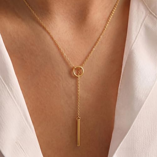 Image of Tewiky Layered Necklaces for Women 14k Gold Plated Chain Necklace Set