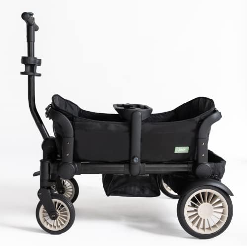 Joey Wagons for Kids, Next Generation Double Stroller | Fun & Lightweight Wagon Stroller Built with Versatility & Safety in Mind I All Terrain Kids Wagon | Field Trip Black