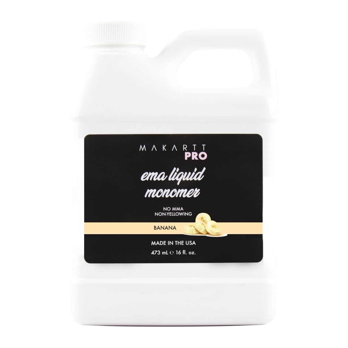 MakarttPro Banana Scented Monomer for Acrylic Nail Sets and Acrylic Nail Kit, 16oz - Medium to Fast Setting, MMA Free, Made in USA, Professional Quality Acrylic Liquid