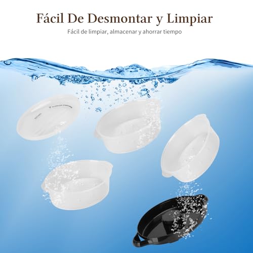 Aigostar Fitfoodie Steel - Vaporera eléctrica 9 L Vaporiera Inox, 3 recipientes Independientes, Temporizador 60 Minutos, Cuenco para Preparar arroz, Livello Di Acqua Visibile, Libre de BPA, 800W - imagen 7