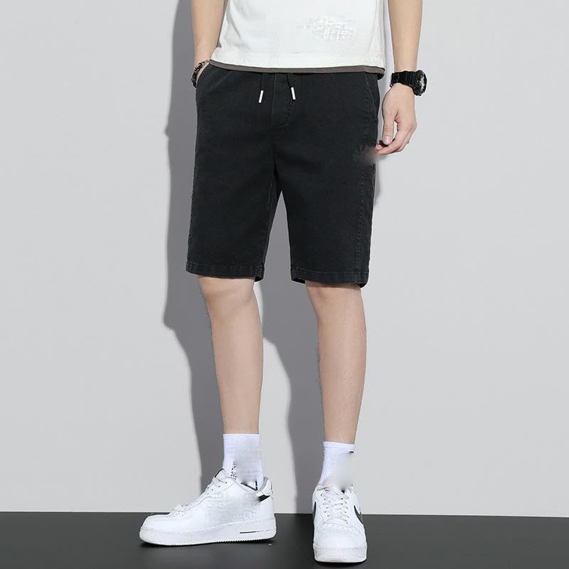 USTZFTBCL Summer Men's Thin Casual Versatile Mid-Length Elastic Loose Sports Shorts