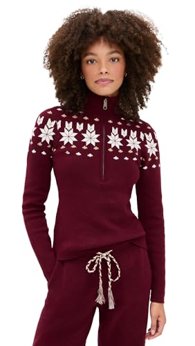 The Upside Womens Le Ski Blanche Half Zip Sweater Quince L