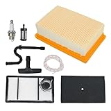 Eamonhigh TS400 Air Filter Tune Up Kit Replacement for Stihl BR430 BR350 BR450 TS 400Concrete Cut Off Saw Chainsaw Blower 4223-141-0300 4223-140-1800 4223-141-0600 with Spark Plug