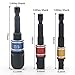Rowiz 3 Pcs Impact Grade Socket Adapter Set Drill Bit Adapter Set Power Hand Tools Nut Driver 1/4 Inch 3/8 Inch 1/2 Inch, 33-Piece Security Bit Set with Magnetic Extension Bit Holder