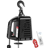 WUK Mini polipasto eléctrico, 100-500 kg Herramienta de elevación de Carretilla elevadora eléctrica 1500W Control Remoto inalámbrico Control Manual Control Manual Hogar Comercial