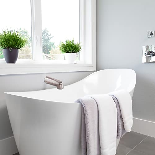 Sento Nickel Universal Heavy Durable Metal Bathroom Tub Spout Without Diverter, Heavy Duty Metal Bathtub Faucet Without Shower Diverter - 7 Inches 1/2" Ips Inside Thread, Satin Nickel #TOP5