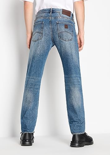 Armani Exchange Men's J16 Straight Fit Non Stretch Cotton Denim4