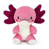 Blnboimrun Squeaky Dog Toys for Aggressive Chewers, Interactive Puppy Toys with Squeaker & Crinkle Paper, Double Layer Durable Plush Axolotl for Small Medium Large Dogs Indoor Outdoor Play