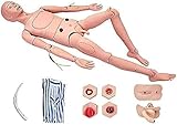 KNOBCO Manikin, Life Size Patient Care Manikin CPR Simulator Men and Women Interchangeable for Students Education Teaching Nursing Training Skills(Male)