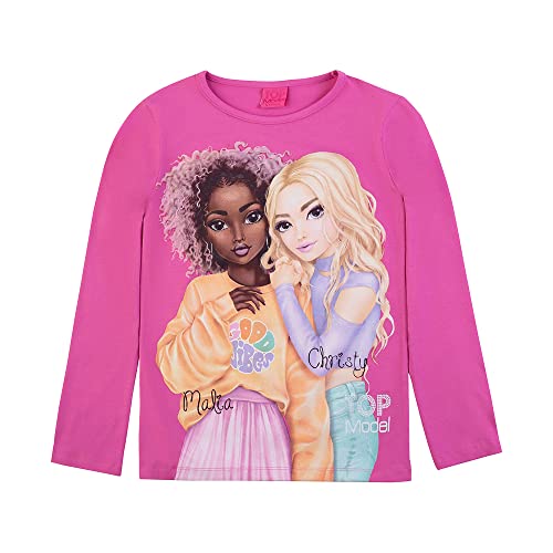 TOP MODEL Niña Camiseta de Manga Larga con Malia & Christy 75064 Rosa, Talla 152, 12 años