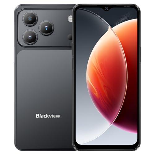 Blackview Wave 7C | Smartphone LTE | 6,56' HD+ IPS 60Hz | 16GB RAM + 128GB (2TB) | Android 16 | 32MP + 13MP Cámara | 5000mAh Batería | Dual SIM | GPS | 2 años de Garantia | Negro Fantasma