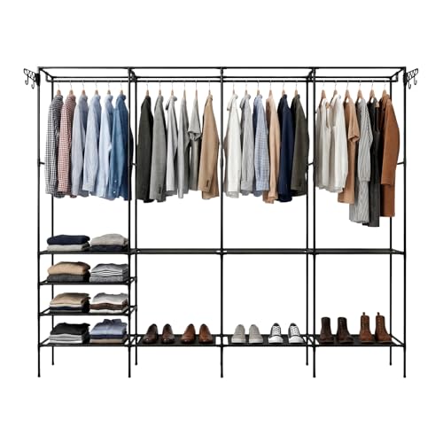 Guarda Roupa Armário Organizador Portátil 4 Colunas Multiuso para Organização Completa
