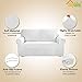 Easy-Going Stretch Sofa Slipcover 1-Piece Sofa Cover Furniture Protector Couch Soft with Elastic Bottom for Kids, Polyester Spandex Jacquard Fabric Small Checks (Sofa, Snow White)